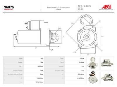 Starter AS-PL S6075