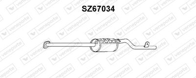 Глушитель выхлопных газов конечный VENEPORTE SZ67034 для SUZUKI ALTO