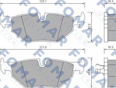 Комплект тормозных колодок, дисковый тормоз FOMAR Friction FO 637181 для ALPINA B10