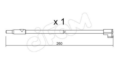 Výstražný kontakt, opotřebení obložení CIFAM SU.116