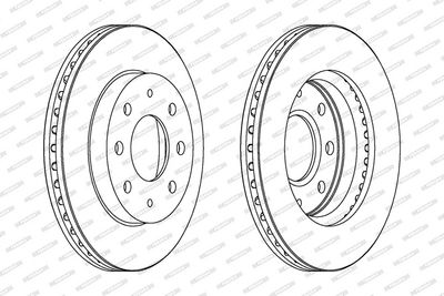BREMSSCHEIBE FERODO DDF741C 1