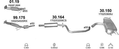 SISTEM DE ESAPAMENT POLMO POLMO04456