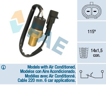 FAE 35841 Датчик температури охолоджуючої рідини для FIAT (Фиат)