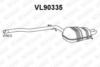 Глушитель выхлопных газов конечный VENEPORTE VL90335 для VOLVO XC90