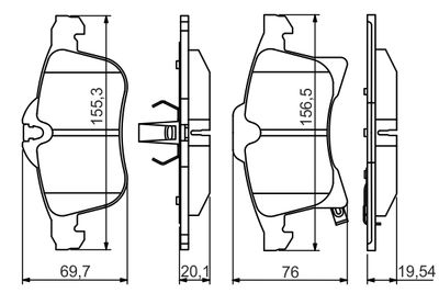 Brake Pad Set, disc brake 0 986 494 513