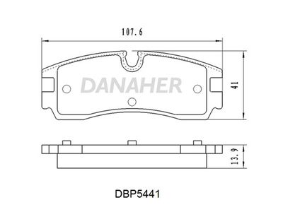 Комплект тормозных колодок, дисковый тормоз DANAHER DBP5441 для CADILLAC SEVILLE