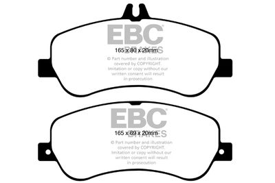 Комплект тормозных колодок, дисковый тормоз EBC Brakes DP42011R для MERCEDES-BENZ GLK-CLASS
