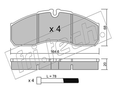 fri.tech. 594.0 Тормозные колодки и сигнализаторы для IVECO DAILY III c бортовой платформой/ходовая часть 65 C 13 fri.tech. 594.0 Тормозные колодки и сигнализаторы для IVECO DAILY III c бортовой платформой/ходовая часть 65 C 13