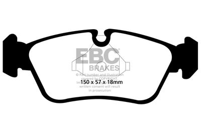 Комплект тормозных колодок, дисковый тормоз EBC Brakes DP41587R для BMW 1