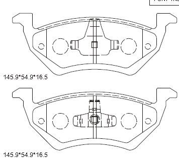 Комплект тормозных колодок, дисковый тормоз ASIMCO KD6514 для MAZDA TRIBUTE