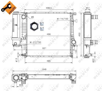 RADIATOR RACIRE MOTOR NRF 53849 3