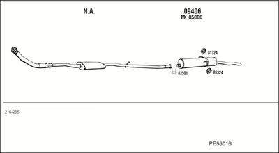 Układ wydechowy WALKER PE55016