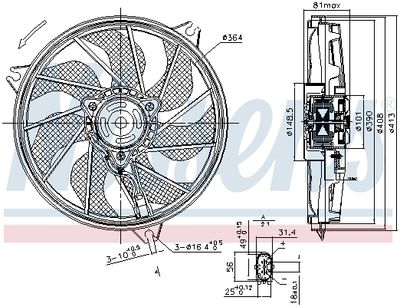 VENTILATOR RADIATOR NISSENS 85662 5