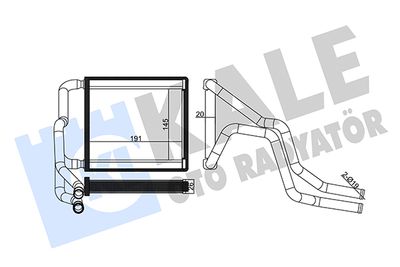 Теплообменник, отопление салона KALE OTO RADYATÖR 355135 для HYUNDAI i20