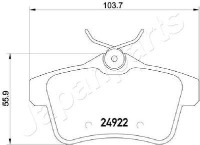 SET PLACUTE FRANA FRANA DISC JAPANPARTS PP0604AF 1