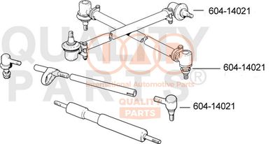 IAP QUALITY PARTS 604-14021 Наконечник рулевой тяги  для LAND ROVER 88/109 (Ленд ровер 88/109)