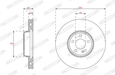 FERODO DDF2839C-1 Тормозные диски для MERCEDES-BENZ E-CLASS T-Model (S213) E 220 d (213.204) FERODO DDF2839C-1 Тормозные диски для MERCEDES-BENZ E-CLASS T-Model (S213) E 220 d (213.204)