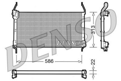 DENSO DCN09013 Радиатор кондиционера  для FIAT MAREA (Фиат Мареа)