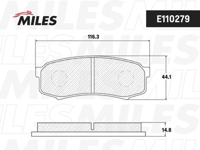 Комплект тормозных колодок, дисковый тормоз MILES E110279 для LEXUS GX