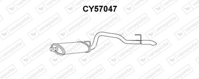 Глушитель выхлопных газов конечный VENEPORTE CY57047 для JEEP WRANGLER