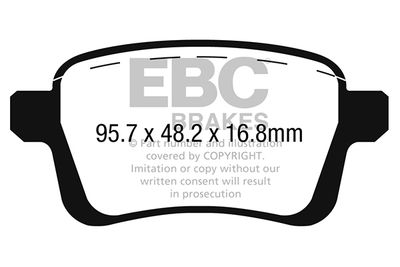 Комплект тормозных колодок, дисковый тормоз EBC Brakes DPX2249 для FIAT TIPO