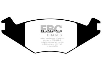 Комплект тормозных колодок, дисковый тормоз EBC Brakes DP2515 для VW DERBY