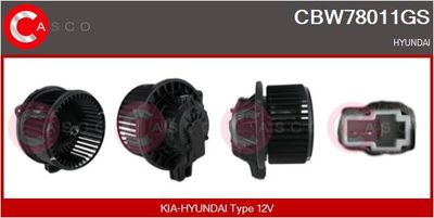 Вентилятор салона CASCO CBW78011GS для HYUNDAI SOLARIS