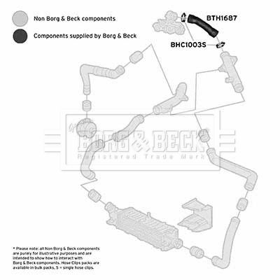 Charge Air Hose Borg & Beck BTH1687