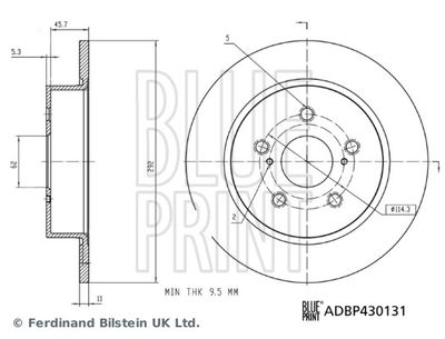 Brake Disc BLUE PRINT ADBP430131