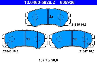 Комплект тормозных колодок, дисковый тормоз ATE 13.0460-5926.2 для OPEL FRONTERA
