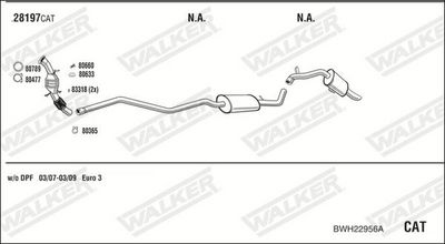 Изпускателна система WALKER BWH22956A