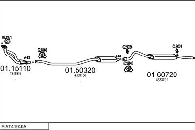 SISTEM DE ESAPAMENT MTS FIAT41940A002622