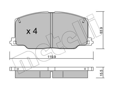 Brake Pad Set, disc brake 22-0067-0