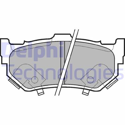 Комплект тормозных колодок, дисковый тормоз DELPHI LP404 для SUZUKI SWIFT