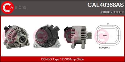 Генератор CASCO CAL40368AS для PEUGEOT 2008
