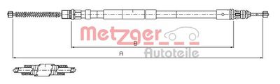Тросик, cтояночный тормоз METZGER 11.6799 для RENAULT TRAFIC