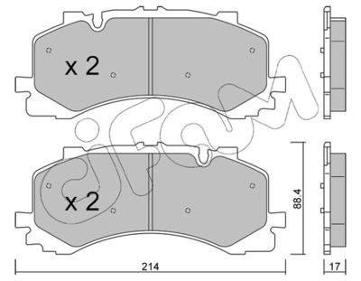 Sada brzdových destiček, kotoučová brzda CIFAM 822-1252-0