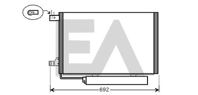 Конденсатор, кондиционер EACLIMA 30C50046 для MERCEDES-BENZ B-CLASS