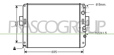 PRASCO FT925R005 Радиатор охлаждения двигателя для IVECO DAILY II Самосвал