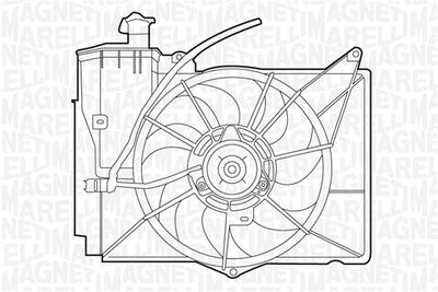 Вентилятор, охлаждение двигателя MAGNETI MARELLI 069422360010 для TOYOTA YARIS