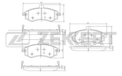 Комплект тормозных колодок, дисковый тормоз ZEKKERT BS-1798 для HYUNDAI MATRIX