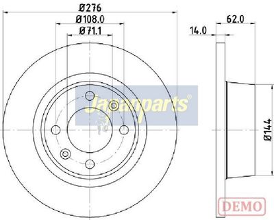 спирачен диск JAPANPARTS DP-0604C