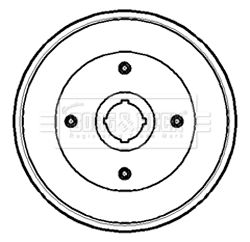 BORG & BECK BBR7103 Тормозной барабан для NISSAN BLUEBIRD (T72 , T12, U12) 2.0 D (SLT72, T12)