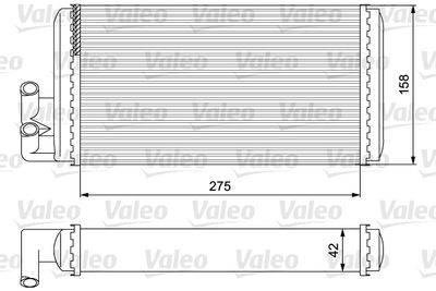 Теплообменник, отопление салона VALEO 812068 для AUDI A6