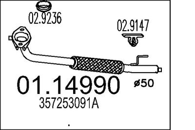 Rura wydechowa MTS 01.14990