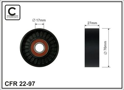 Tensioner Pulley, V-ribbed belt 22-97