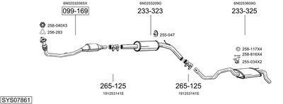 Изпускателна система BOSAL SYS07861