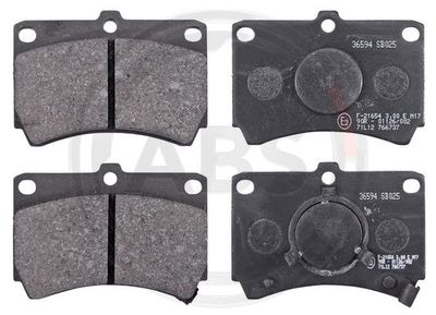 Zestaw klocków hamulcowych, hamulce tarczowe A.B.S. 36594