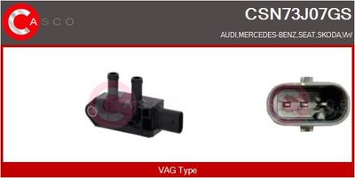 Senzor, tlak výfukového plynu CASCO CSN73J07GS
