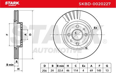 спирачен диск STARK SKBD-0020227